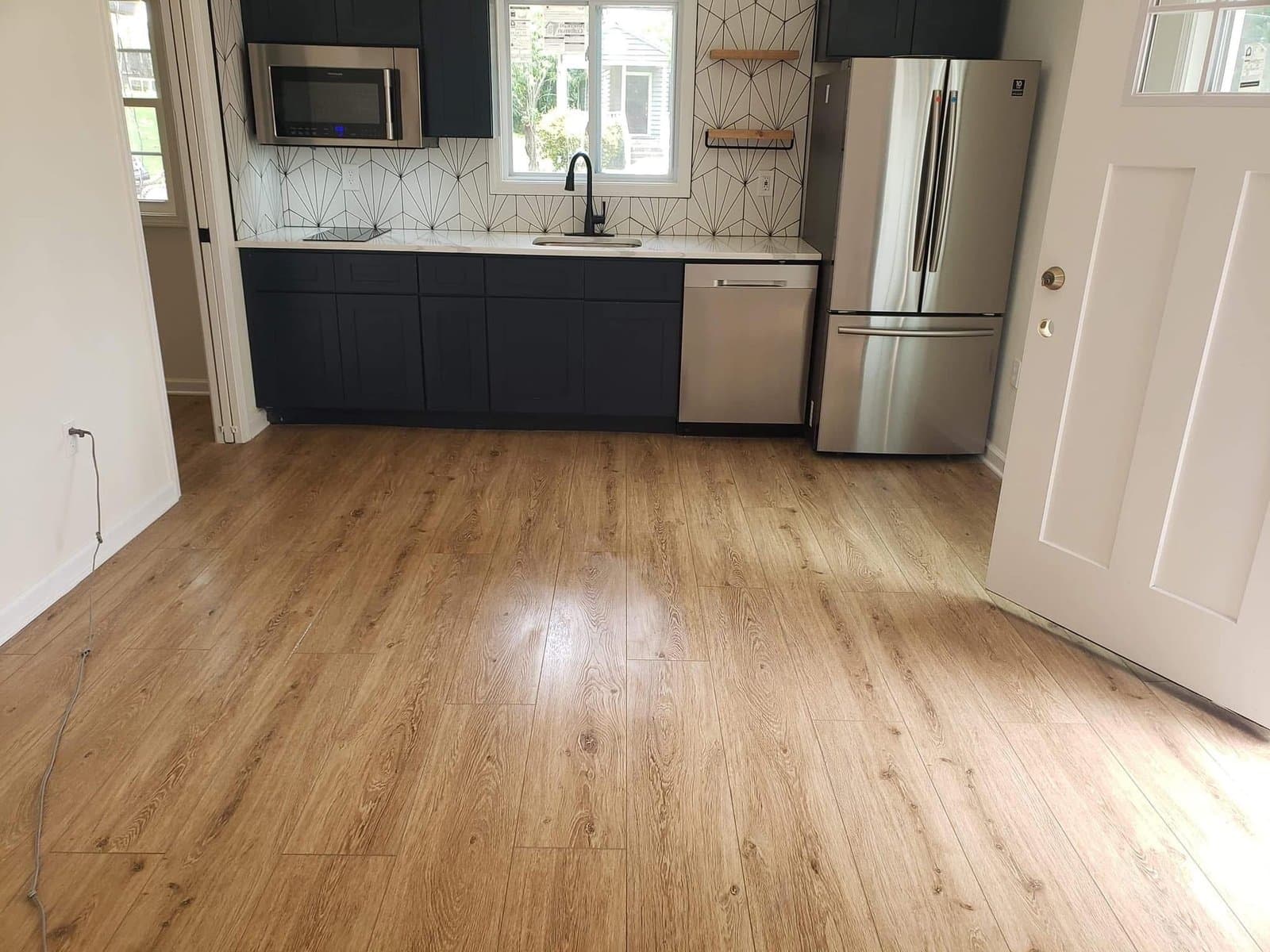 Completed kitchen flooring project by Horizon Home Services in Marietta, Georgia
