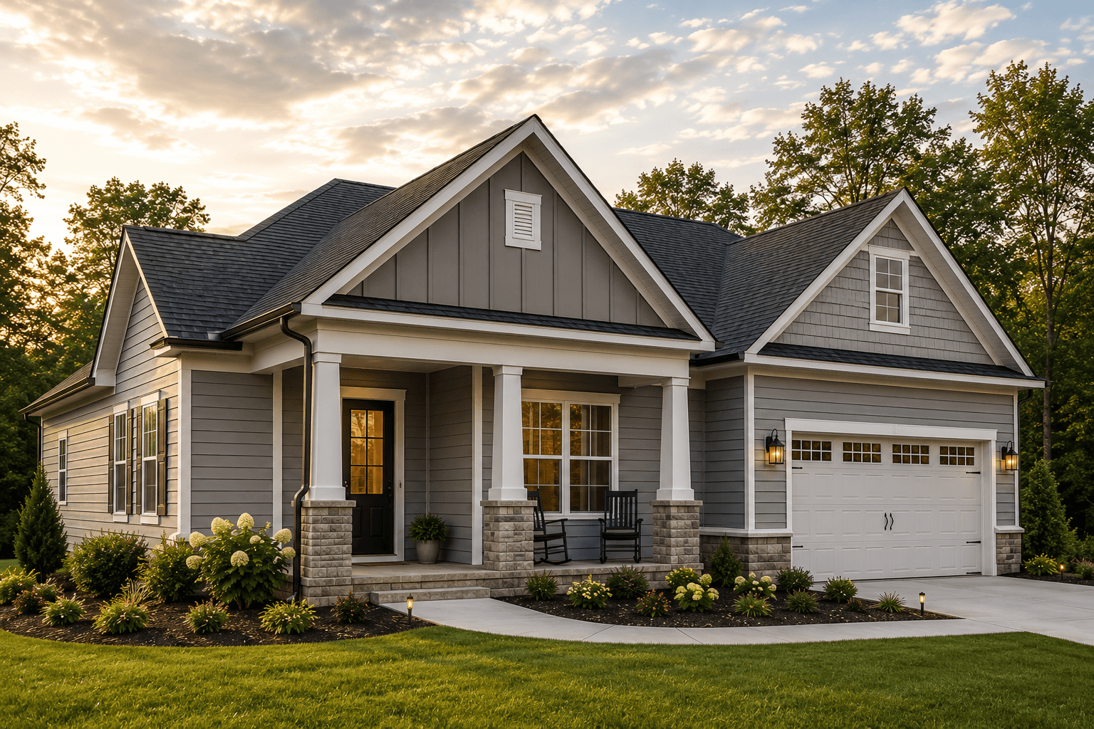 Updated home exterior with professionally installed siding