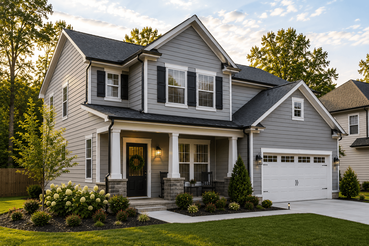 Classic lap siding suited to a residential home exterior