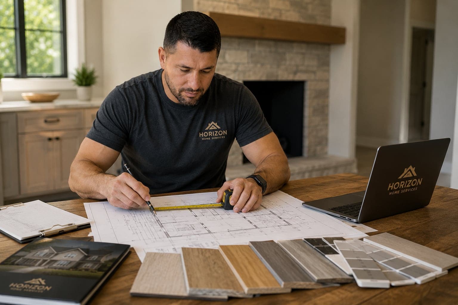 Reviewing project plans and material selections